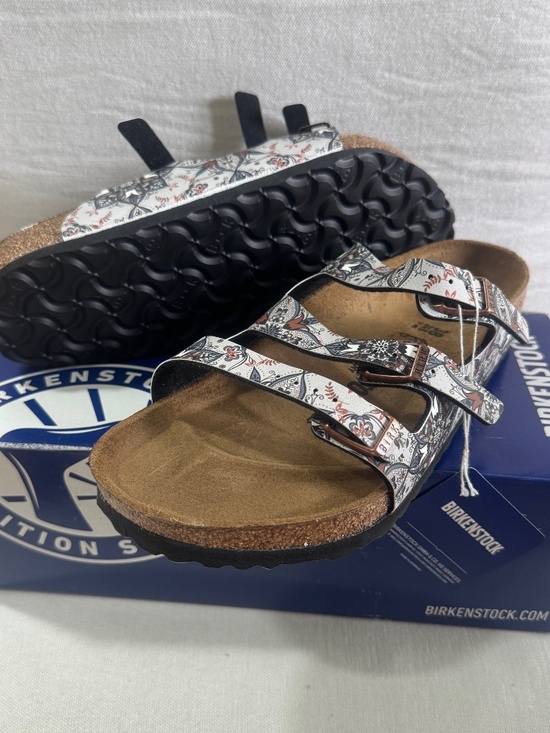 Birkenstock Shoes - NEW Birkenstock Florida Boho Flowers Navy Birko-Flor Sandals Women EU 38